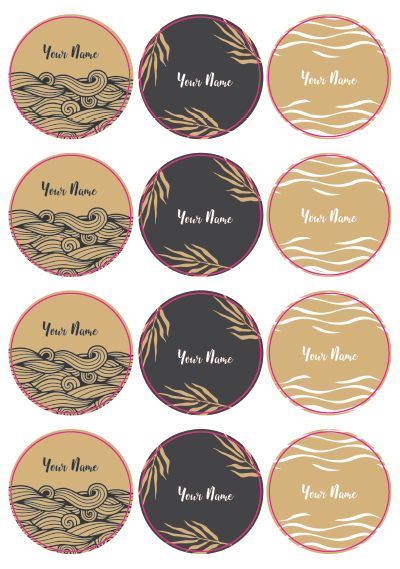 Show details for Charcoal and Tan Christmas Multi-Purpose Stickers