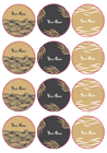 Show details for Charcoal and Tan Christmas Multi-Purpose Stickers