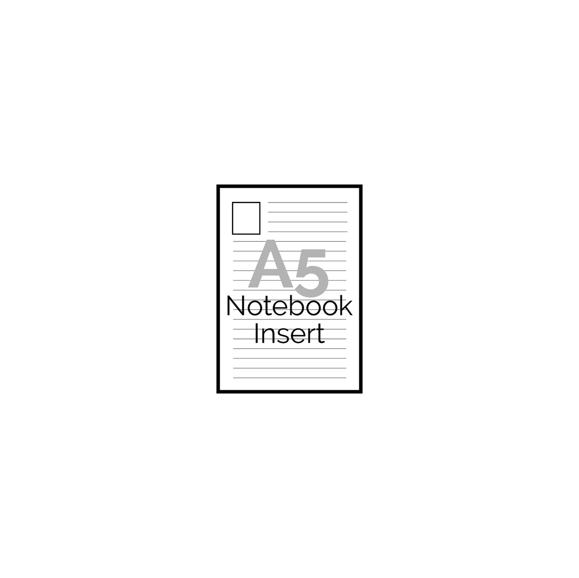 Show details for A5 Notebook Insert Template